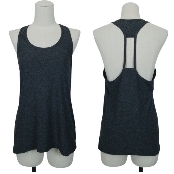 Beyond Yoga Spacedye Double Up Racer Tank Charcoal Black Sz Small - Picture 1 of 9